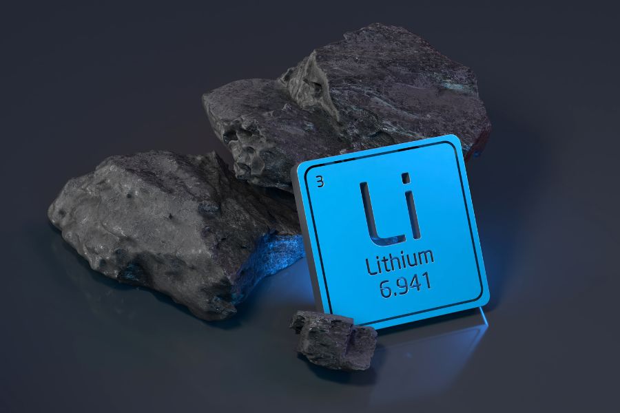 an image of the mineral lithium