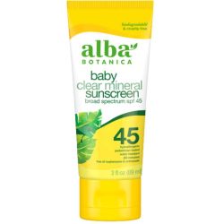Alba Botanica Baby Sheer Mineral Fragrance Free Sunscreen Lotion SPF45 89ml
