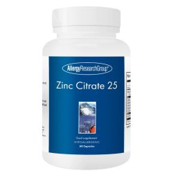 Allergy Research Group Zinc Citrate 25mg Capsules 60