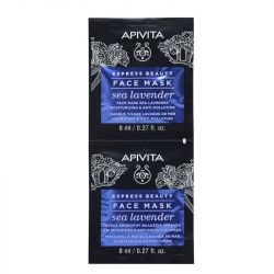 Apivita Moisturizing & Anti-pollution Face Mask Sea Lavender 2x8ml