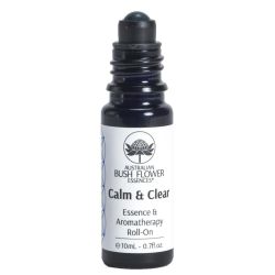 Australian Bush Flower Calm & Clear Essence and Aromatherapy Roll-On 10ml