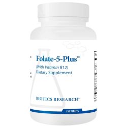 Biotics Research Folate-5 Plus (+ B12) Tablets 120