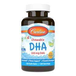 Carlson Labs Kid's Chewable DHA 100mg Orange Softgels 120