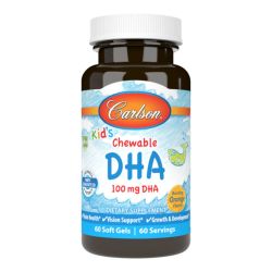 Carlson Labs Kid's Chewable DHA 100mg Orange Softgels 60
