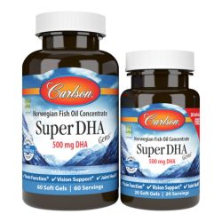 Carlson Labs Super DHA Gems 500mg Softgels 60 + 20