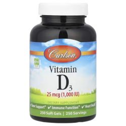 Carlson Labs Vitamin D3 1000iu Softgels 250