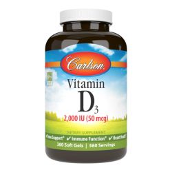 Carlson Labs Vitamin D3 2000iu Softgels 360