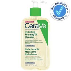 Cerave Hydrating Foaming Oil Cleanser 236ml is recommended by dermatologists