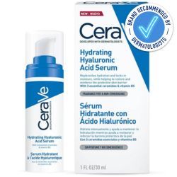 Cerave Hydrating Hyaluronic Acid Serum 30ml is recommended by dermatologists