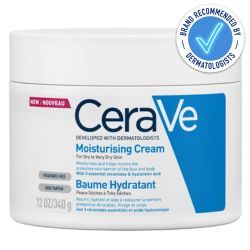 Cerave Moisturising Cream Jar 340g is recommended by dermatologists