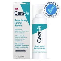 Cerave Resurfacing Retinol Serum 30ml is recommended by dermatologists