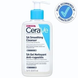 Cerave SA Smoothing Cleanser 473ml is recommended by dermatologists