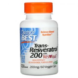 Doctor's Best Trans-Resveratrol with ResVinol-25 200mg Vcaps 60