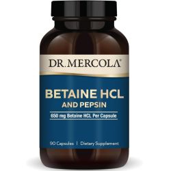 Dr. Mercola Betaine HCL and Pepsin Capsules 90