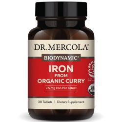 Dr. Mercola Biodynamic Iron from Organic Curry Capsules 30