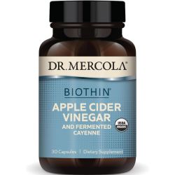 Dr. Mercola BIOTHIN Organic Apple Cider Vinegar and Fermented Cayenne Capsules 30