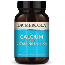 Dr. Mercola Calcium with Vitamins D3 & K2 Capsules 90