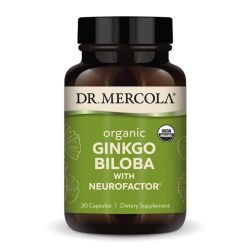 Dr. Mercola Organic Ginkgo Biloba with NeuroFactor Capsules 30