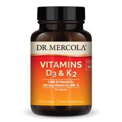 Dr. Mercola Vitamins D3 & K2 Capsules 30