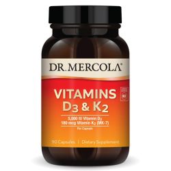 Dr. Mercola Vitamins D3 & K2 Capsules 90