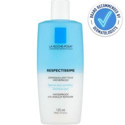 La Roche-Posay Respectissime Waterproof Eye Make-Up Remover 125ml is recommended by dermatologists