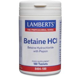Lamberts Betaine HCI 324mg with Pepsin 5mg Tablets 180