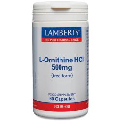 Lamberts L-Ornithine 500mg Capsules 60