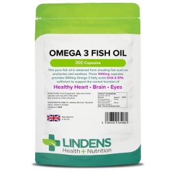 Lindens Omega 3 Fish Oil (30% DHA/EPA) Capsules 360