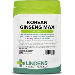 Lindens Korean Ginseng Max 3125mg Tablets 90