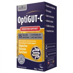 Nature's Aid OptiGUT-C (15 Billion Bacteria) with FOS & Magnesium 120g