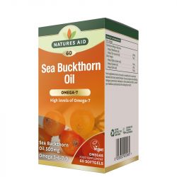 Nature's Aid Sea Buckthorn Oil 500mg (Omega-7) Softgels 60