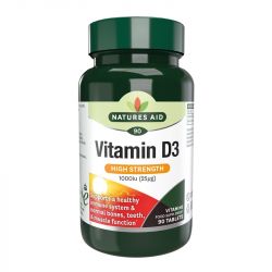 Nature's Aid Vitamin D3 1000iu (25ug) Tablets 90