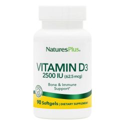 Nature's Plus Vitamin D3 2500iu Softgels 90