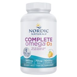 Nordic Naturals Complete Omega D3 565mg Lemon Softgels 120