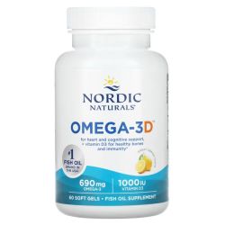 Nordic Naturals Omega-3D 690mg Lemon Softgels 60
