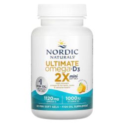 Nordic Naturals Ultimate Omega 2x Mini Vitamin D3 1120mg 60