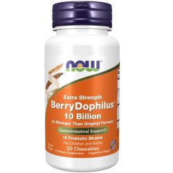 NOW Foods BerryDophilus 10 Billion (Extra Strength) Chewables 50