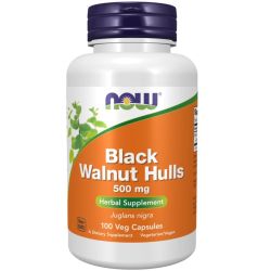 NOW Foods Black Walnut Hulls 500mg Capsules 100