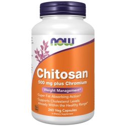 NOW Foods Chitosan 500mg Plus Chromium Capsules 240