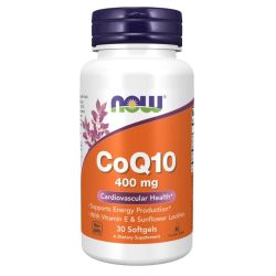 NOW Foods CoQ10 with Vitamin E & Sunflower Lecithin 400mg Softgels 30