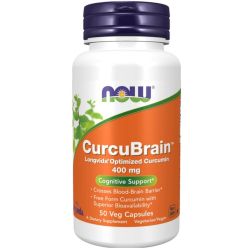 NOW Foods CurcuBrain 400mg Capsules 50