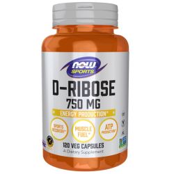 NOW Foods D-Ribose 750mg Capsules 120