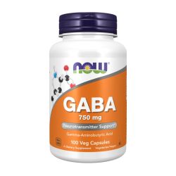 NOW Foods GABA 750mg Capsules 100