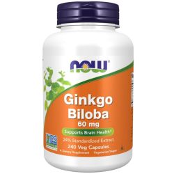 NOW Foods Ginkgo Biloba 60mg Capsules 240