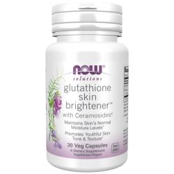 NOW Foods Glutathione Skin Brightener with Ceramosides Capsules 30
