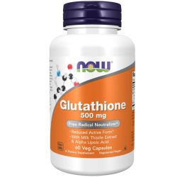 NOW Foods Glutathione with Milk Thistle Extract & Alpha Lipoic Acid 500mg Capsules 60