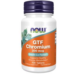 NOW Foods GTF Chromium 200mcg Tablets 100
