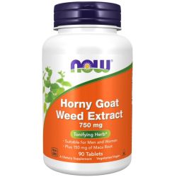 NOW Foods Horny Goat Weed Extract 750mg Tablets 90