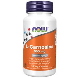 NOW Foods L-Carnosine 500mg Capsules 50