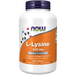 NOW Foods L-Lysine 500mg Tablets 250